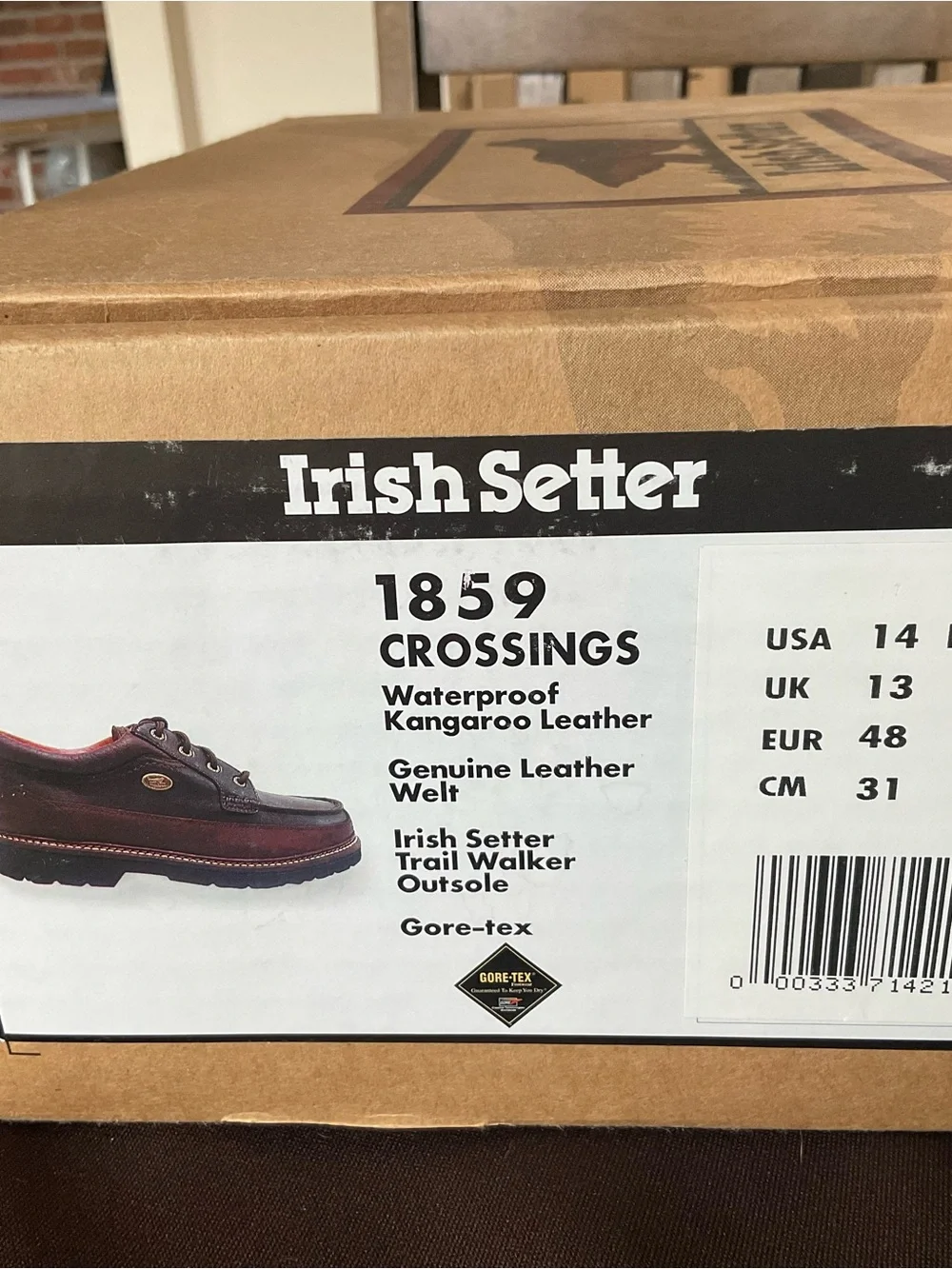 Irish Setter Men's Brown Leather Slip-On Moc Toe Casual Shoe